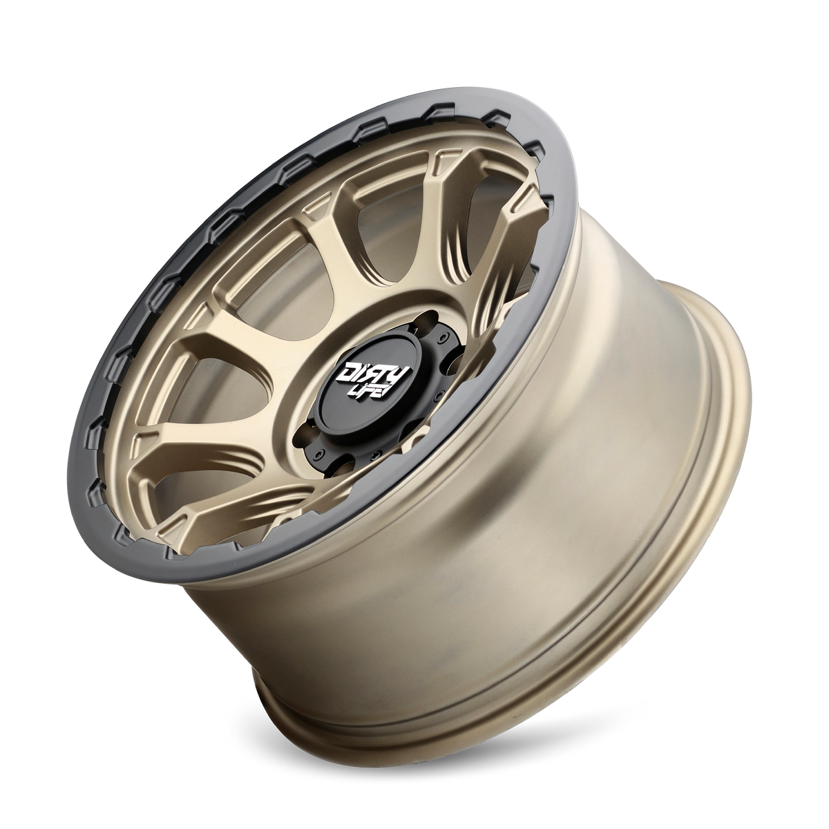 Dirty Life DRIFTER Matte gold 17x8.5 -6 5x127mm 78.1mm - Wheelwiz