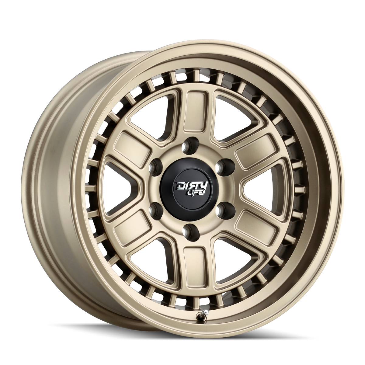 Dirty Life CAGE Matte gold 17x8.5 -6 5x127mm 78.1mm - Wheelwiz