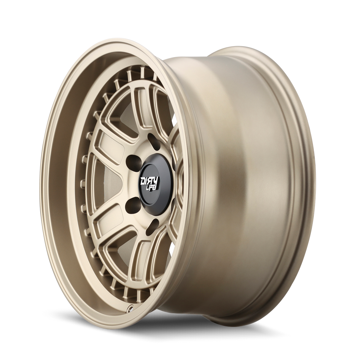 Dirty Life CAGE Matte gold 17x8.5 -6 5x127mm 78.1mm - Wheelwiz