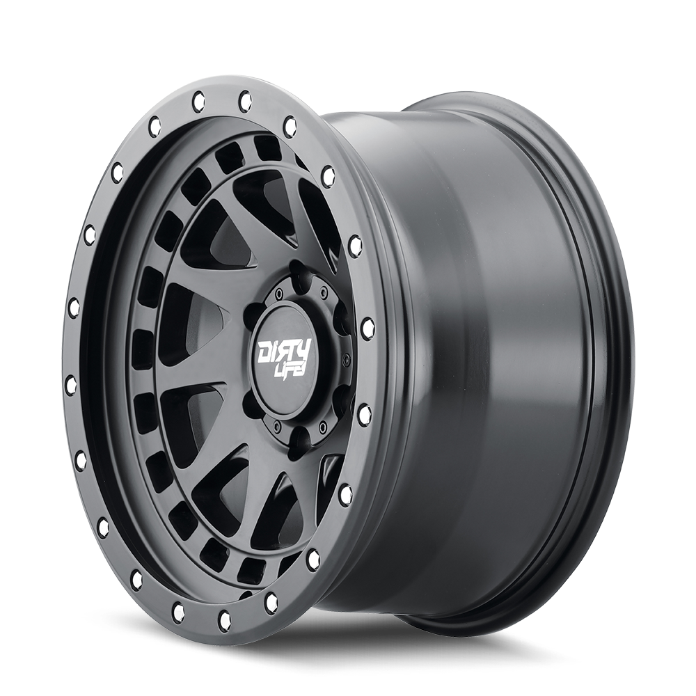 Dirty Life ENIGMA Satin black 17x9 -12 8x165.1mm 130.8mm - Wheelwiz