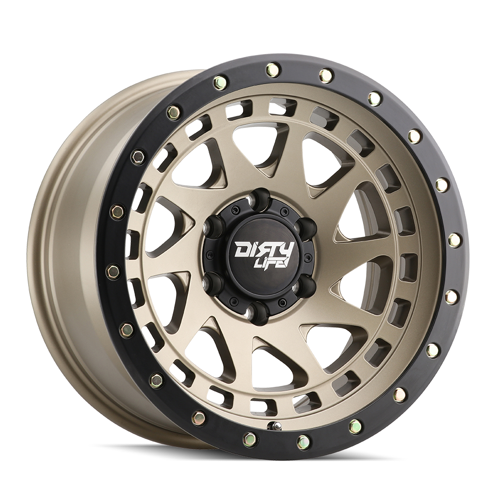 Dirty Life ENIGMA Satin gold 17x9 -38 5x139.7mm 108.1mm - Wheelwiz