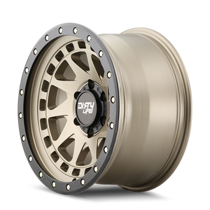 Dirty Life ENIGMA Satin gold 17x9 -38 5x139.7mm 108.1mm - Wheelwiz