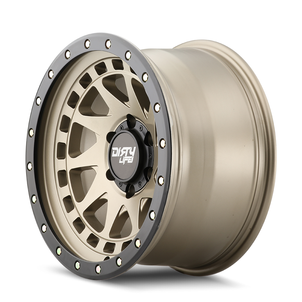 Dirty Life ENIGMA Satin gold 17x9 -12 8x165.1mm 130.8mm - Wheelwiz