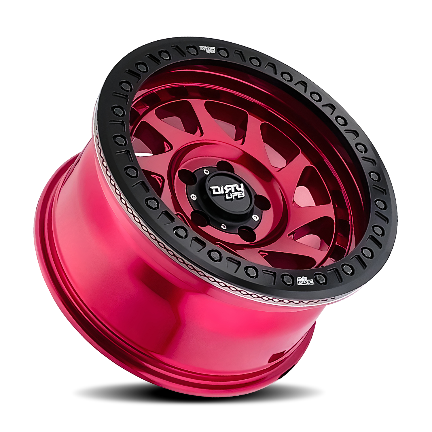 Dirty Life ENIGMA RACE Gloss crimson candy red 17x9 -38 6x135mm 87.1mm - Wheelwiz