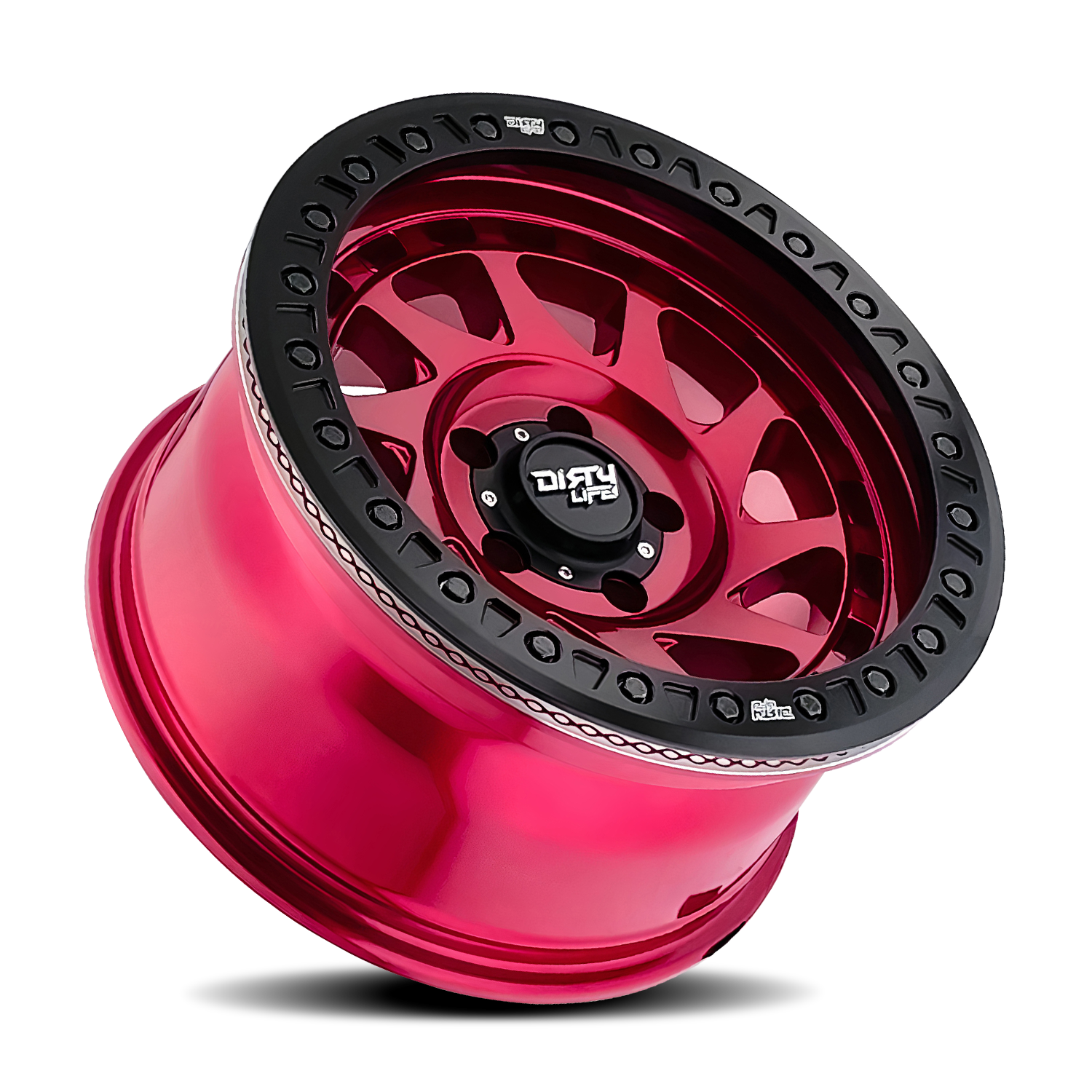 Dirty Life ENIGMA RACE Gloss crimson candy red 17x9 -12 5x127mm 78.1mm