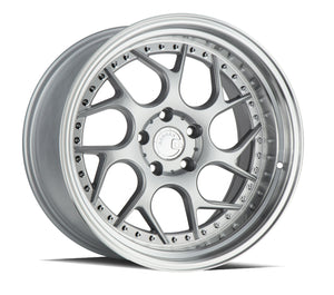 Aodhan DS01 Silver Machined Lip w/Chrome Rivets 18x10.5 +22 5x114.3 73.1mm - Wheelwiz