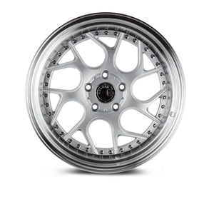 Aodhan DS01 Silver Machined Lip w/Chrome Rivets 18x10.5 +15 5x114.3 73.1mm - Wheelwiz