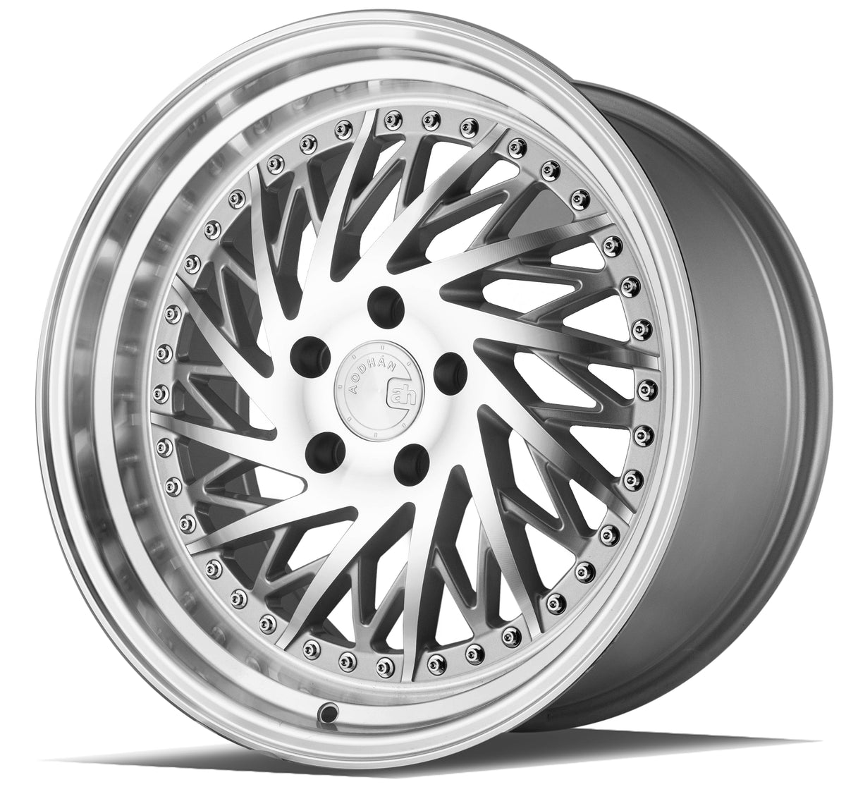 Aodhan DS03 Silver w/Machined Face 18x9.5 Driver Side +35 5x100 73.1mm - Wheelwiz