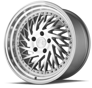 Aodhan DS03 Silver w/Machined Face 18x9.5 Driver Side +35 5x100 73.1mm - Wheelwiz