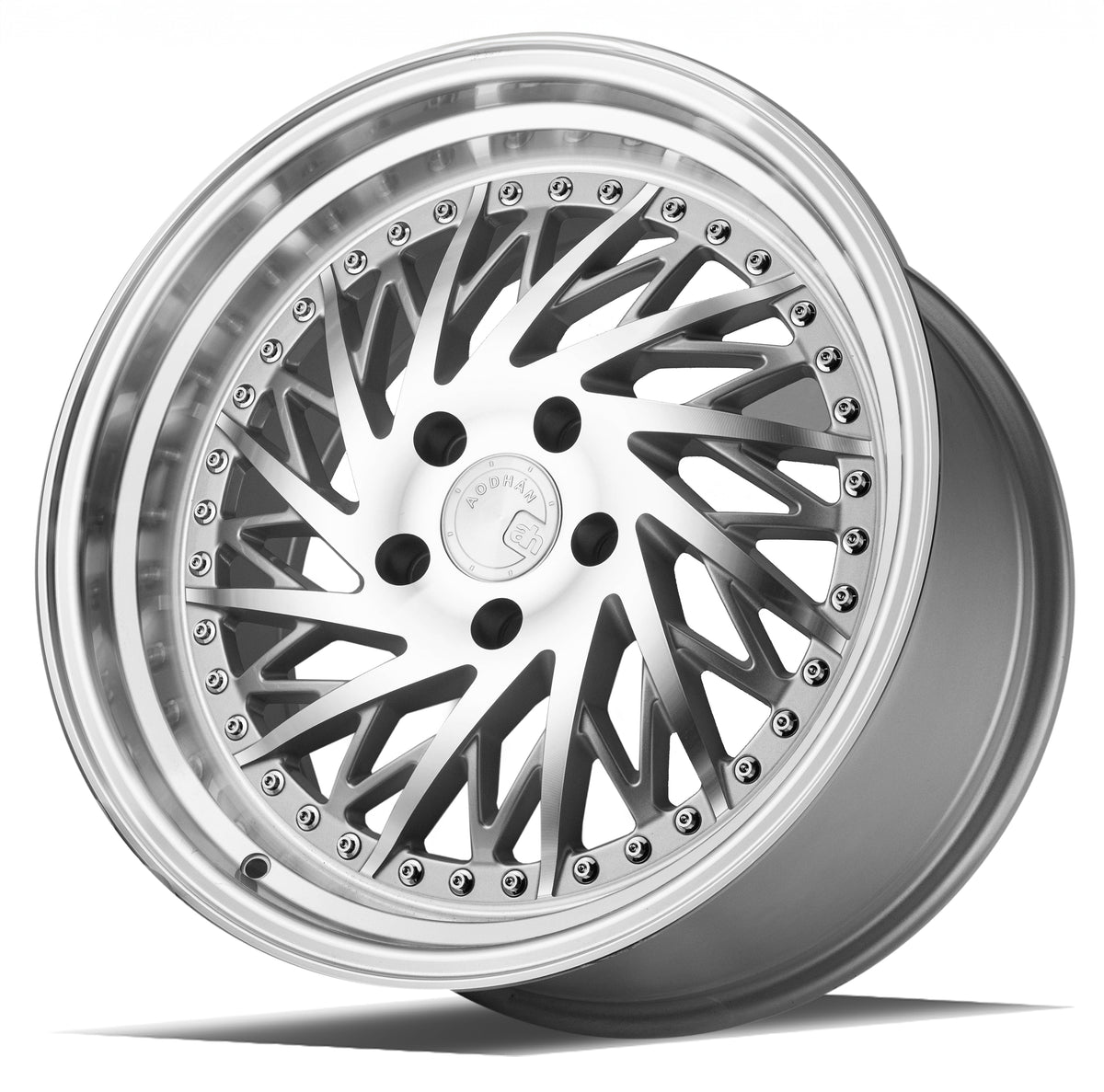 Aodhan DS03 Silver w/Machined Face 18x9.5 Driver Side +30 5x114.3 73.1mm - Wheelwiz