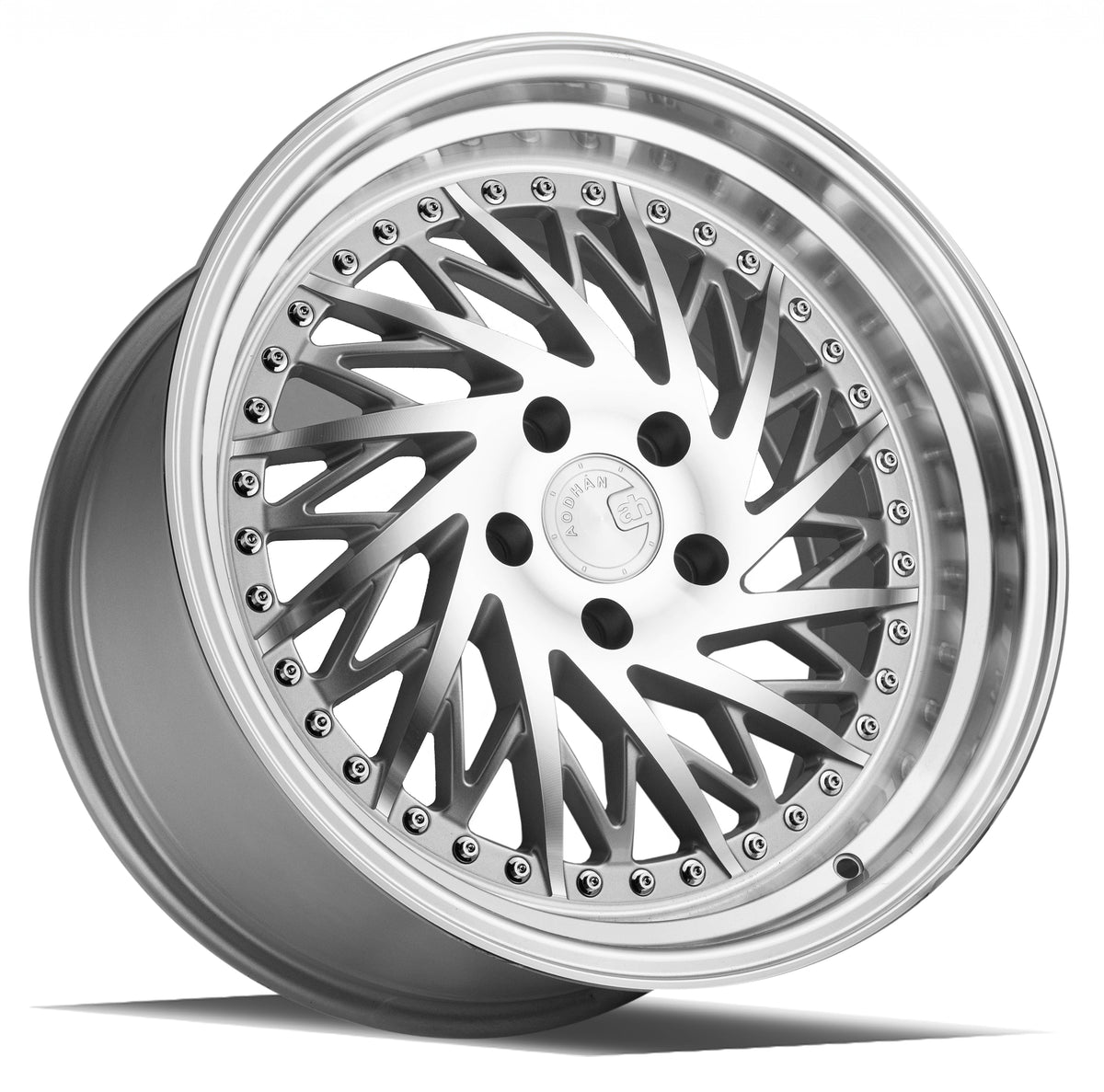 Aodhan DS03 Silver w/Machined Face 18x9.5 Passenger Side +35 5x100 73.1mm - Wheelwiz