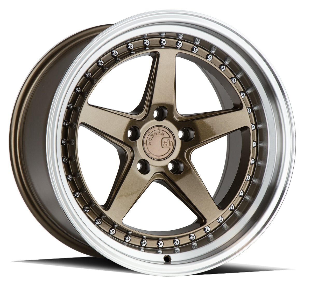 Aodhan DS05 Bronze w/Machined Lip 18x10.5 +22 5x114.3 73.1mm - Wheelwiz