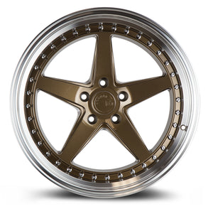 Aodhan DS05 Bronze w/Machined Lip 18x10.5 +15 5x114.3 73.1mm - Wheelwiz