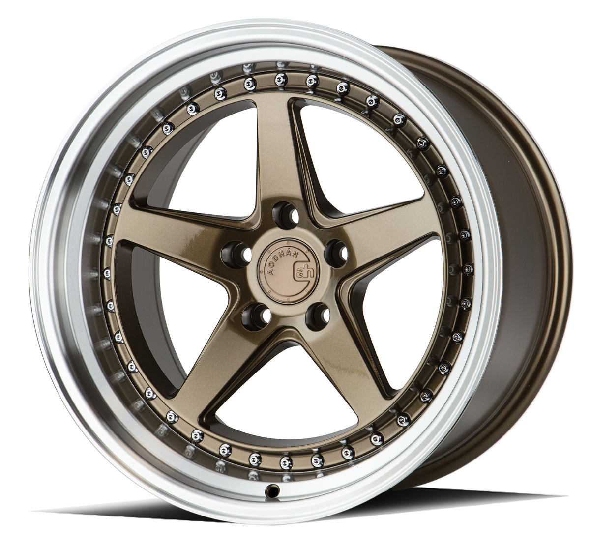 Aodhan DS05 Bronze w/Machined Lip 18x10.5 +15 5x114.3 73.1mm - Wheelwiz