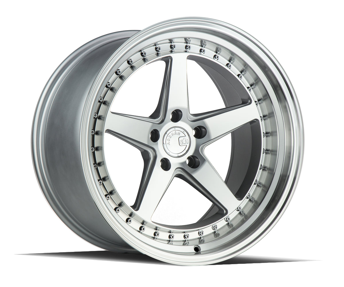 Aodhan DS05 Silver w/Machined Face 18x10.5 +15 5x114.3 73.1mm - Wheelwiz