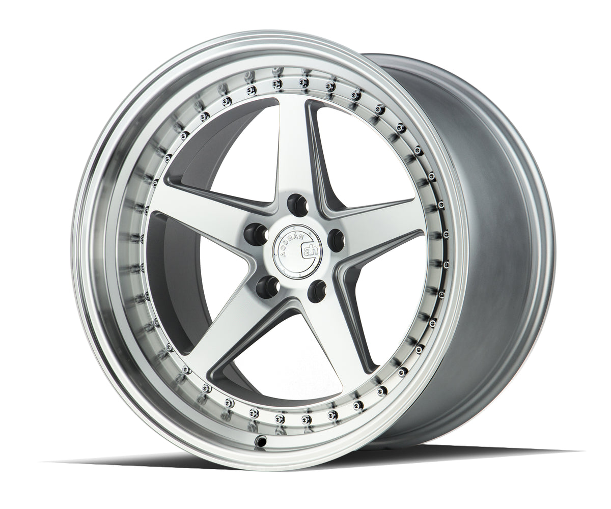 Aodhan DS05 Silver w/Machined Face 18x10.5 +15 5x114.3 73.1mm - Wheelwiz