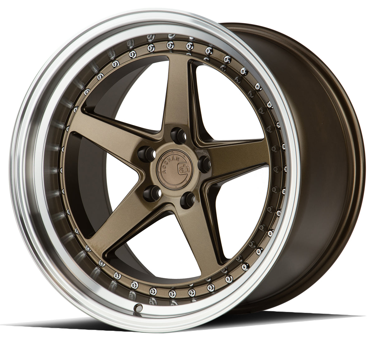 Aodhan DS05 Bronze w/Machined Lip 19x11 +15 5x114.3 73.1mm - Wheelwiz