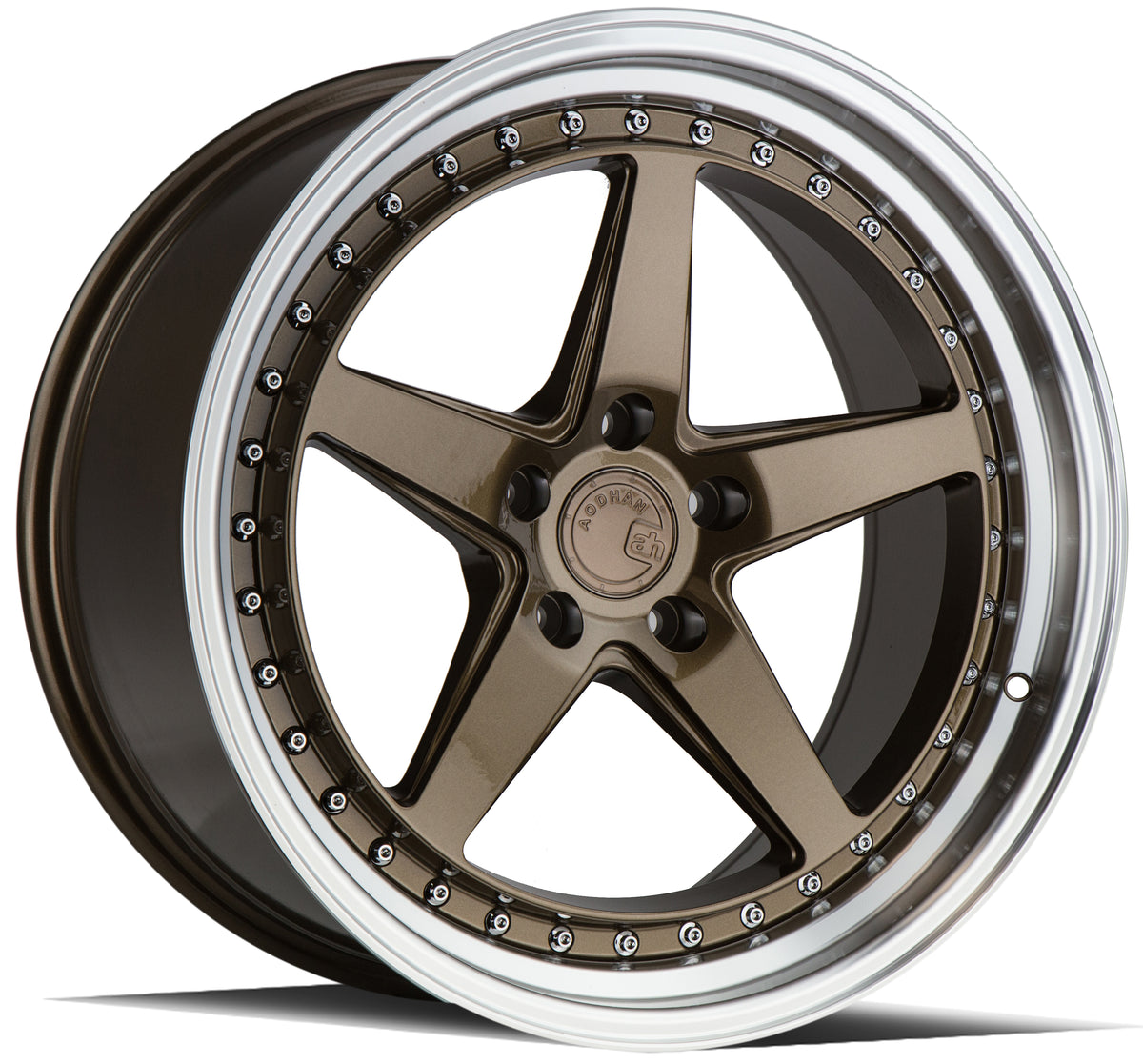 Aodhan DS05 Bronze w/Machined Lip 19x9.5 +22 5x114.3 73.1mm - Wheelwiz