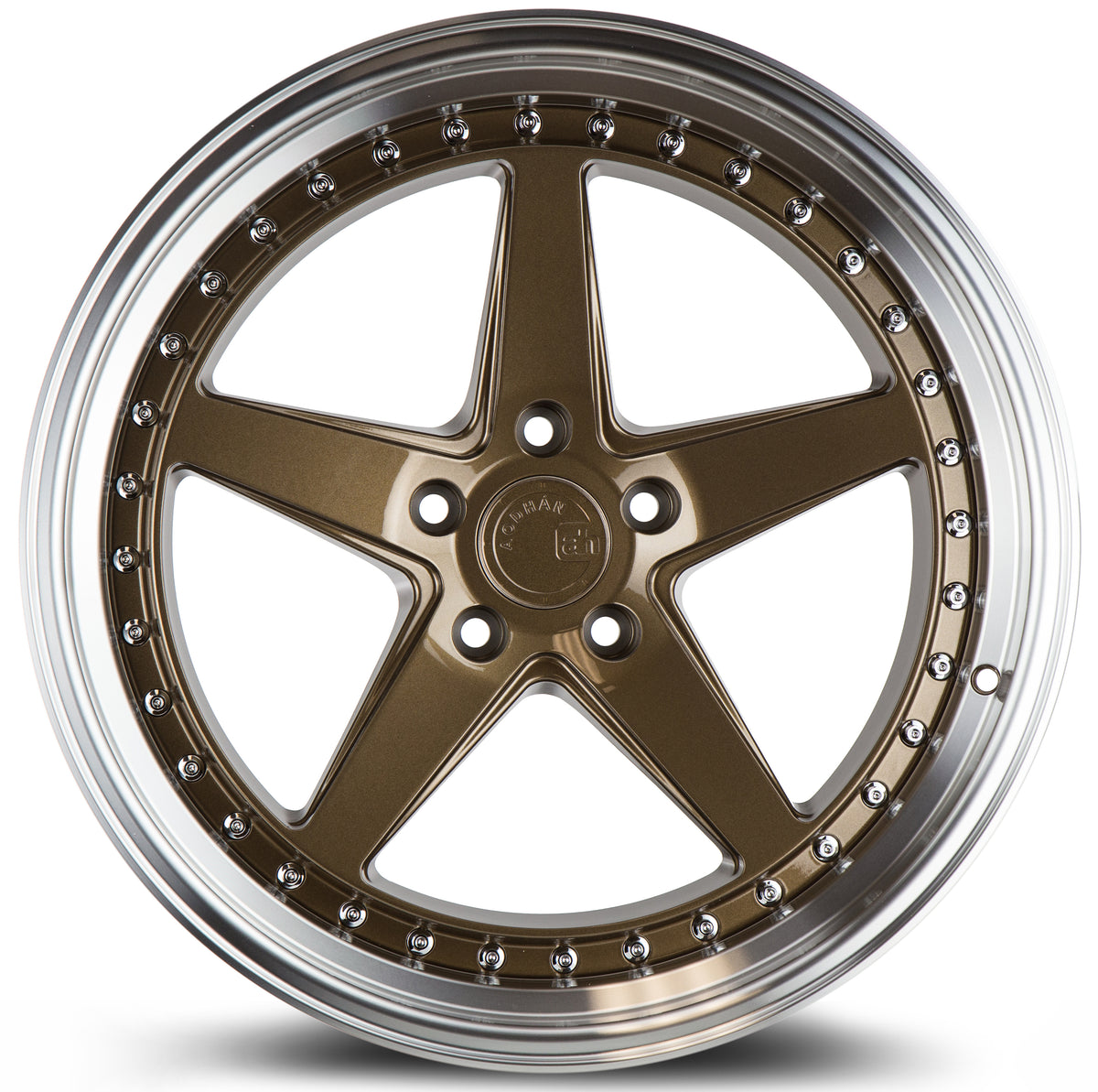 Aodhan DS05 Bronze w/Machined Lip 19x9.5 +22 5x114.3 73.1mm - Wheelwiz