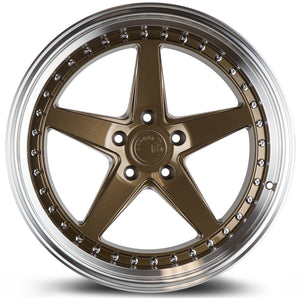 Aodhan DS05 Bronze w/Machined Lip 19x9.5 +22 5x114.3 73.1mm - Wheelwiz
