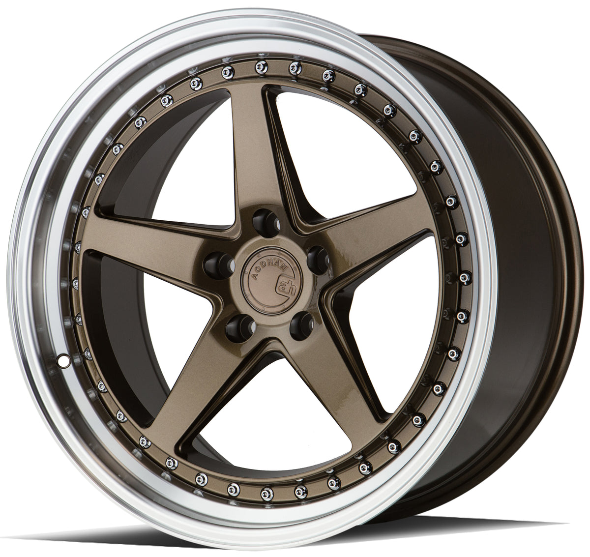 Aodhan DS05 Bronze w/Machined Lip 19x9.5 +22 5x114.3 73.1mm - Wheelwiz