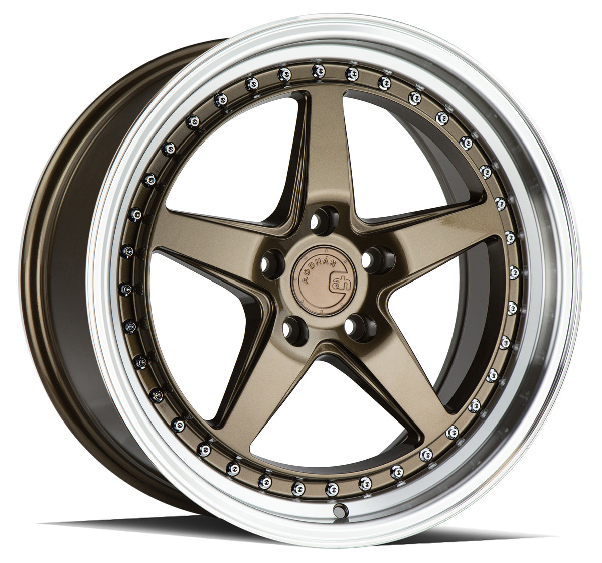 Aodhan DS05 Bronze w/Machined Lip 18x8.5 +35 5x114.3 73.1mm - Wheelwiz