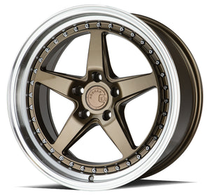 Aodhan DS05 Bronze w/Machined Lip 18x8.5 +35 5x100 73.1mm - Wheelwiz