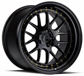Aodhan DS06 Gloss Black W /Gold Rivets 19x11 +22 5x114.3 73.1mm