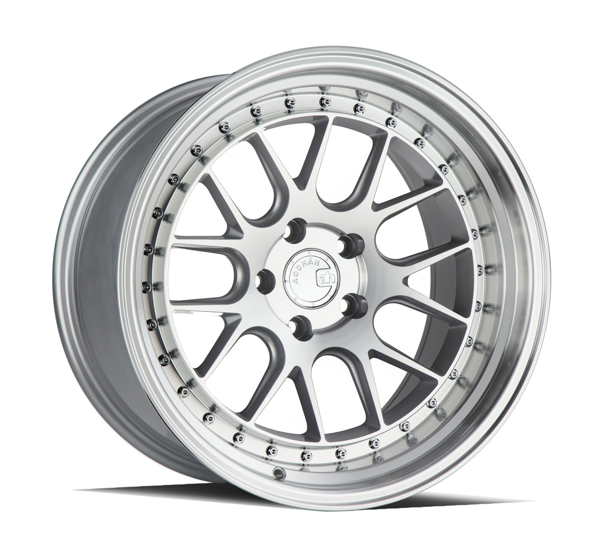 Aodhan DS06 Silver w/Machined Face 19x11 +15 5x114.3 73.1mm - Wheelwiz