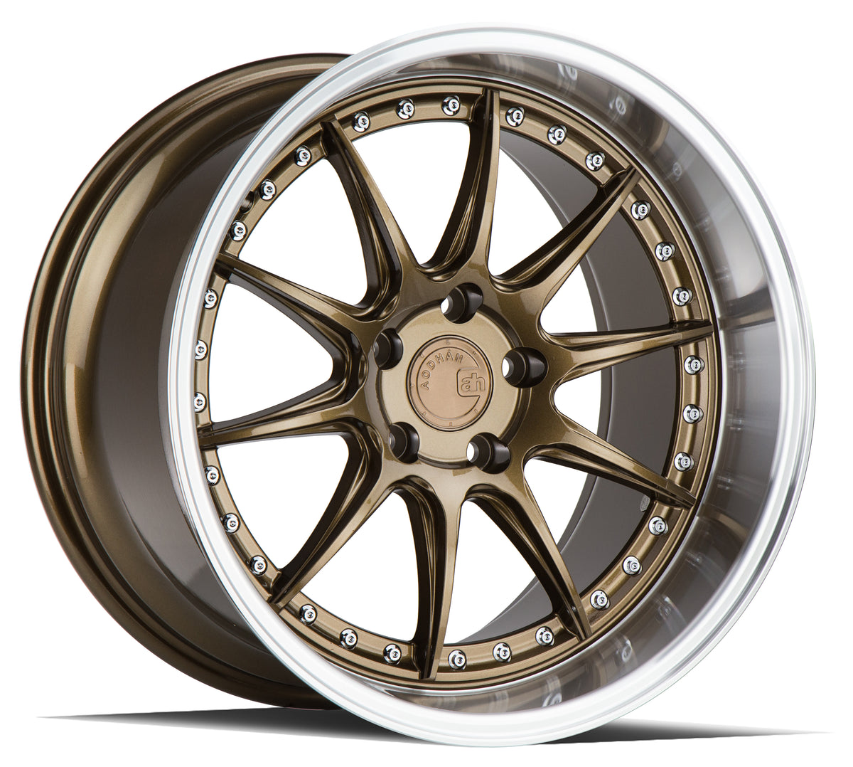 Aodhan DS07 Bronze w/Machined Lip 19x11 +15 5x114.3 73.1mm - Wheelwiz
