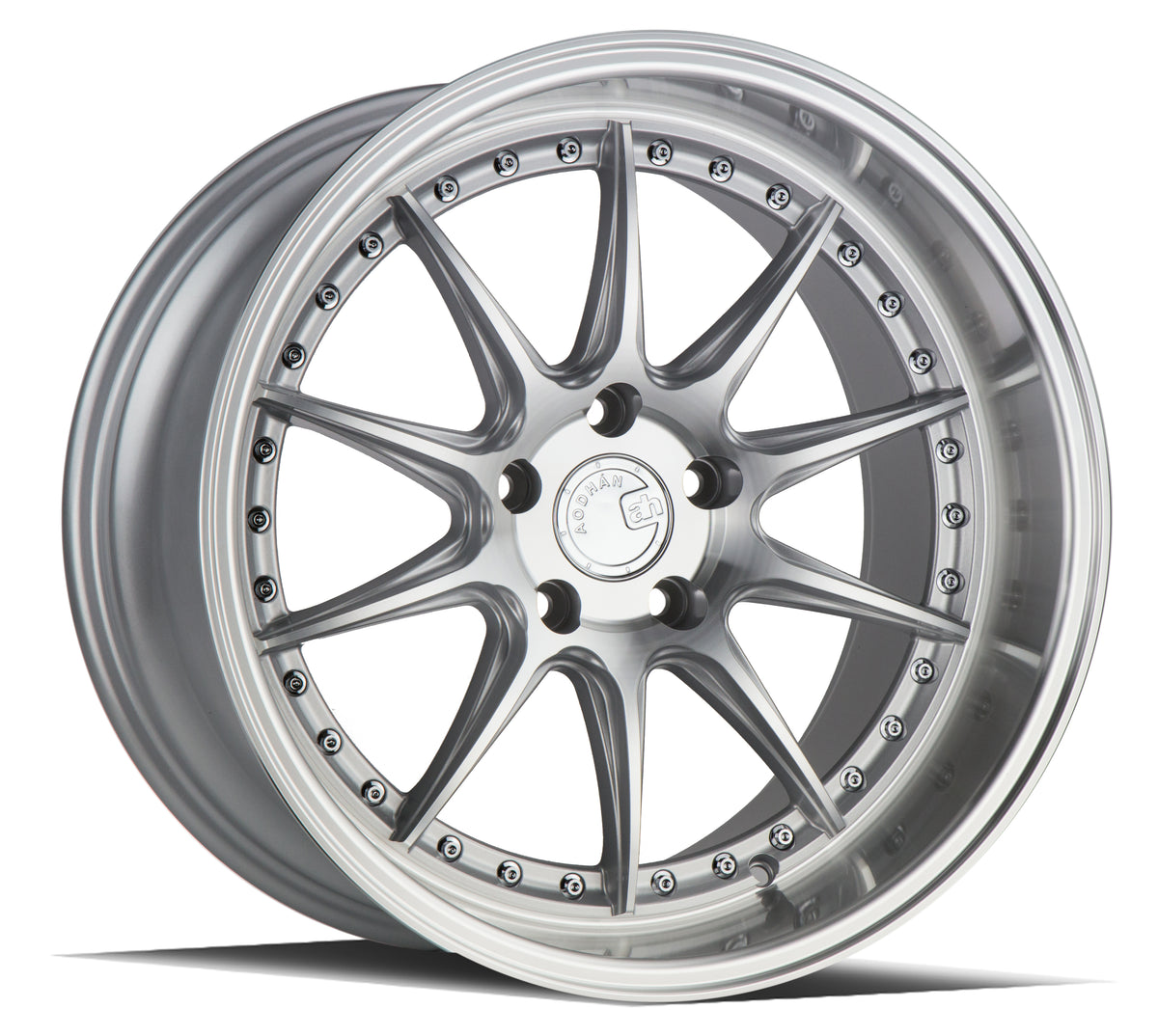 Aodhan DS07 Silver w/Machined Face 19x11 +22 5x114.3 73.1mm - Wheelwiz