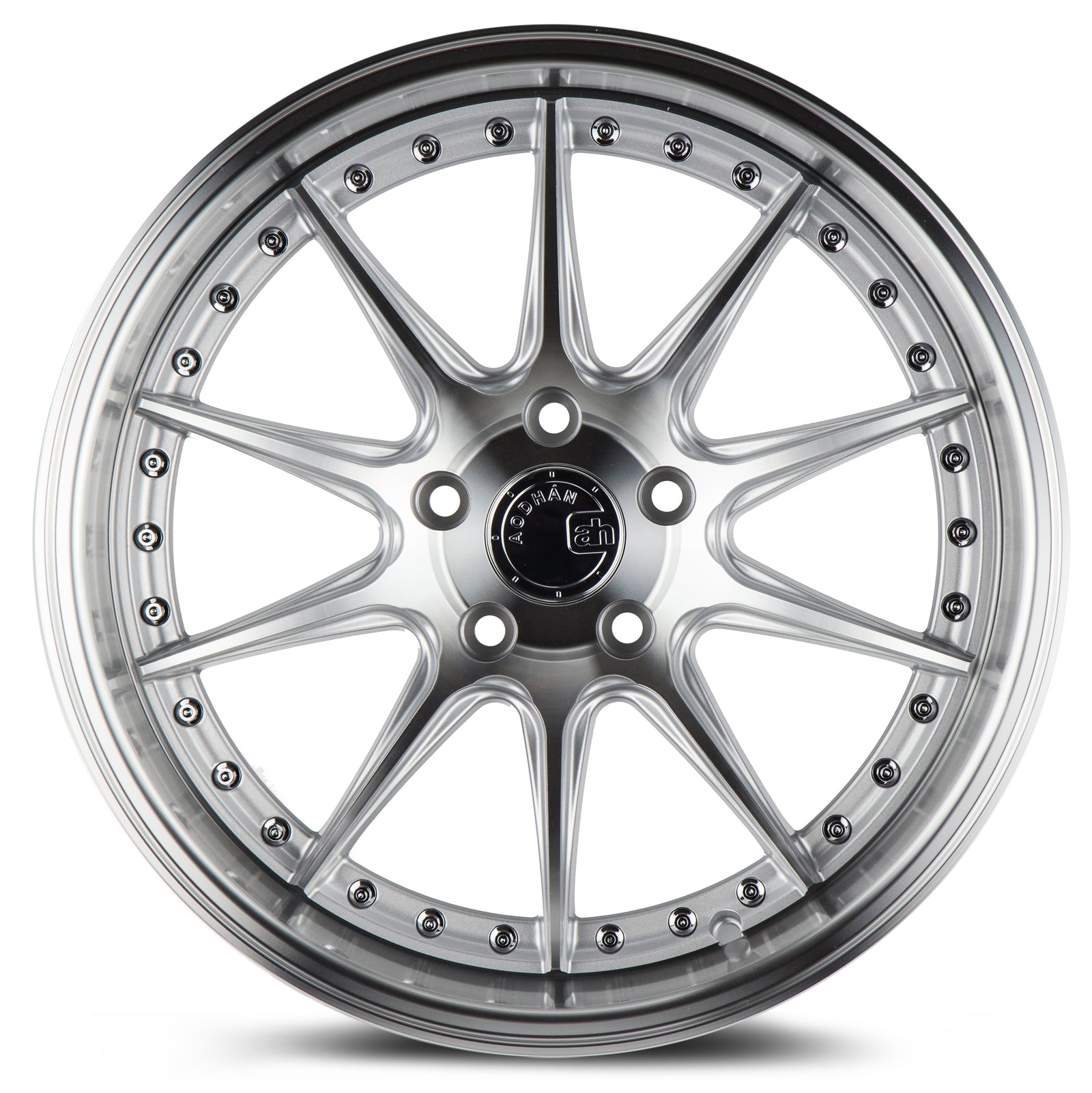 Aodhan DS07 Silver w/Machined Face 19x11 +15 5x114.3 73.1mm - Wheelwiz