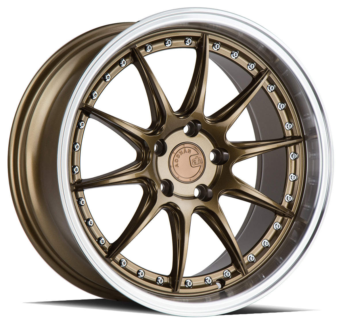Aodhan DS07 Bronze w/Machined Lip 19x8.5 +35 5x114.3 73.1mm - Wheelwiz