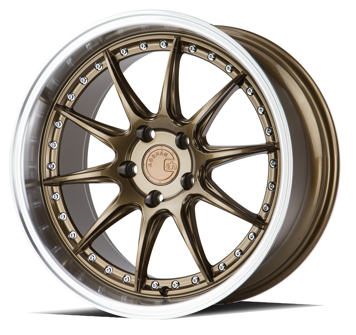 Aodhan DS07 Bronze w/Machined Lip 19x9.5 +22 5x114.3 73.1mm - Wheelwiz
