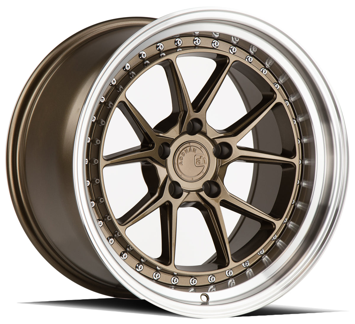 Aodhan DS08 Bronze w/Machined Lip 18x10.5 +22 5x114.3 73.1mm - Wheelwiz