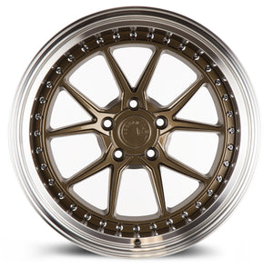 Aodhan DS08 Bronze w/Machined Lip 18x10.5 +15 5x114.3 73.1mm - Wheelwiz
