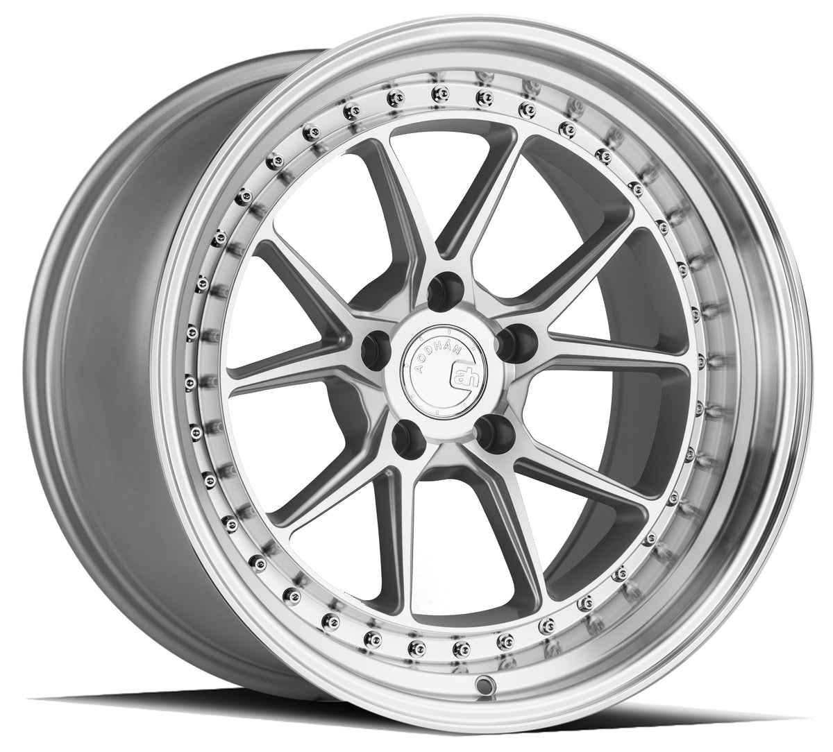 Aodhan DS08 Silver w/Machined Face 18x10.5 +22 5x114.3 73.1mm - Wheelwiz