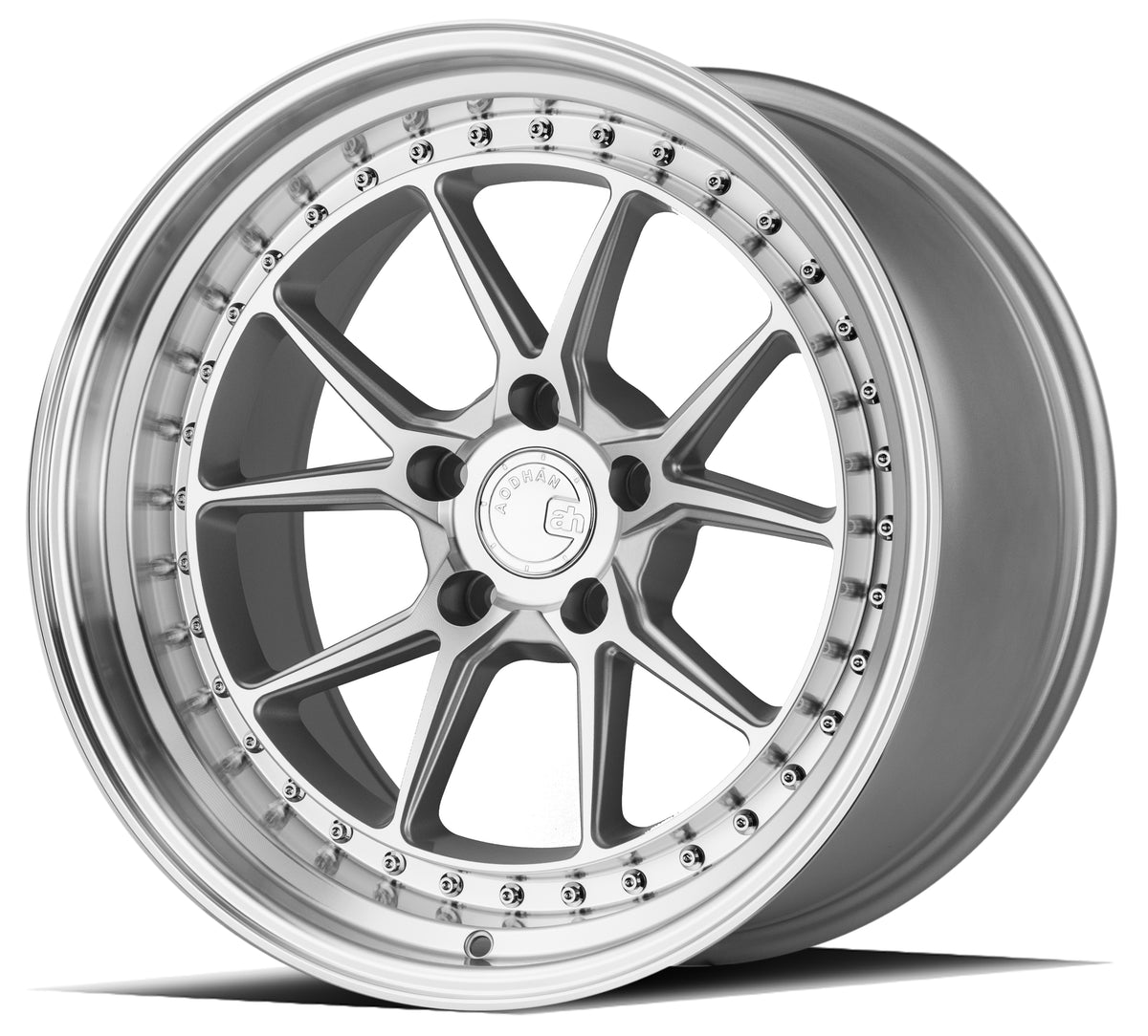 Aodhan DS08 Silver w/Machined Face 18x10.5 +22 5x114.3 73.1mm - Wheelwiz