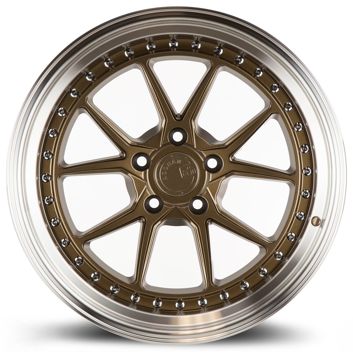 Aodhan DS08 Bronze w/Machined Lip 18x8.5 +35 5x120 72.6mm - Wheelwiz