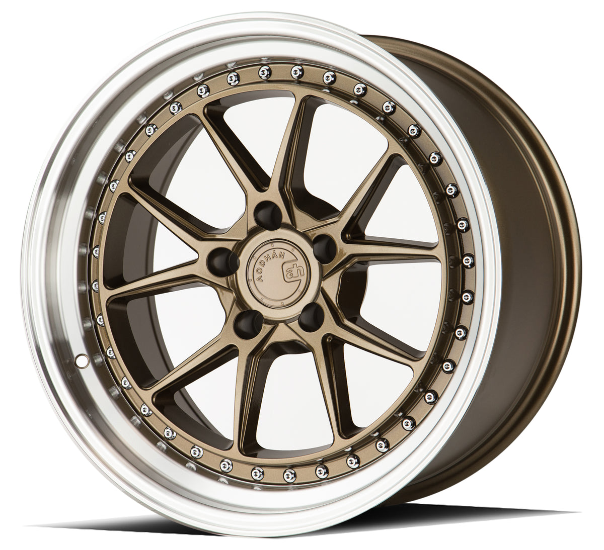 Aodhan DS08 Bronze w/Machined Lip 18x8.5 +35 5x120 72.6mm - Wheelwiz
