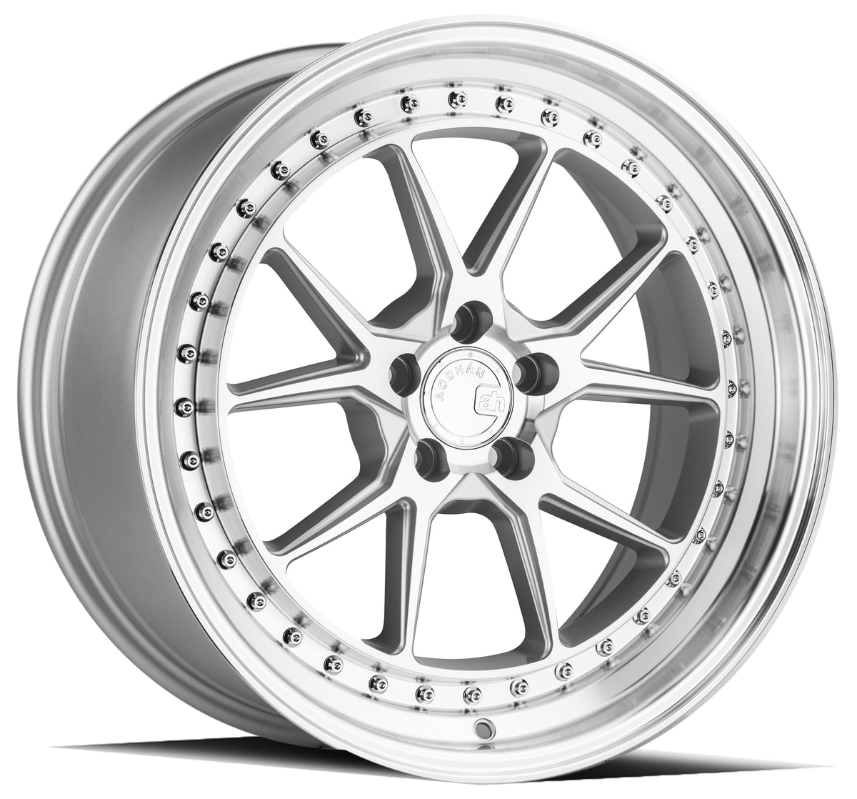 Aodhan DS08 Silver w/Machined Face 18x8.5 +35 5x120 72.6mm - Wheelwiz