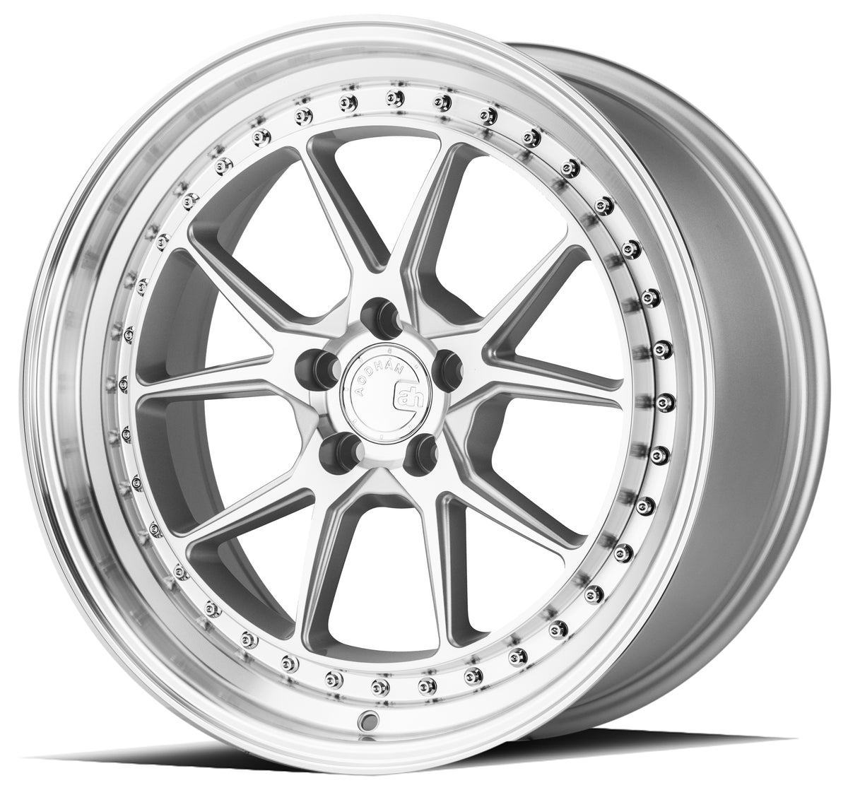 Aodhan DS08 Silver w/Machined Face 18x8.5 +35 5x100 73.1mm - Wheelwiz