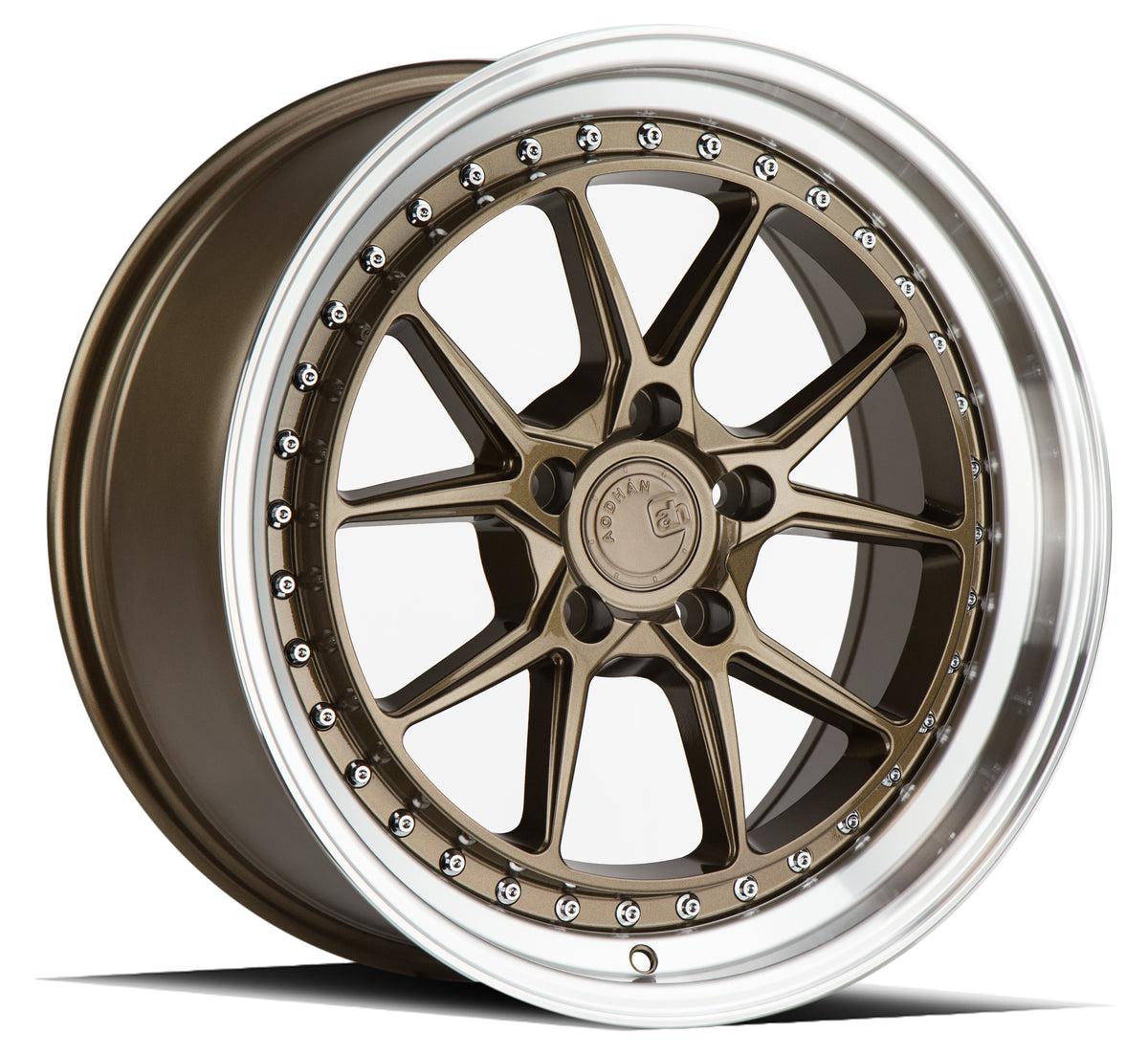 Aodhan DS08 Bronze w/Machined Lip 18x9.5 +15 5x114.3 73.1mm - Wheelwiz
