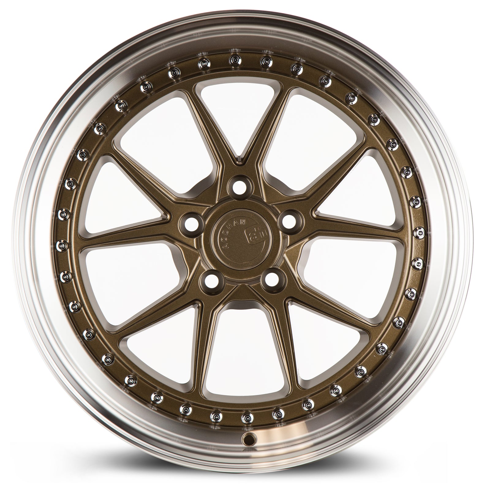 Aodhan DS08 Bronze w/Machined Lip 18x9.5 +35 5x120 72.6mm - Wheelwiz