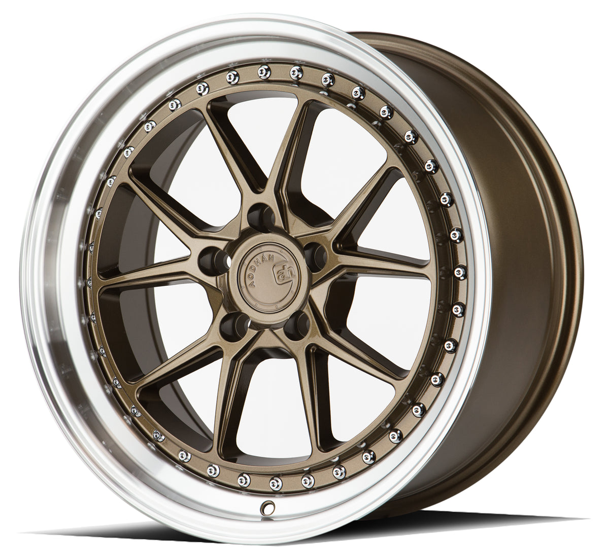 Aodhan DS08 Bronze w/Machined Lip 18x9.5 +22 5x114.3 73.1mm - Wheelwiz