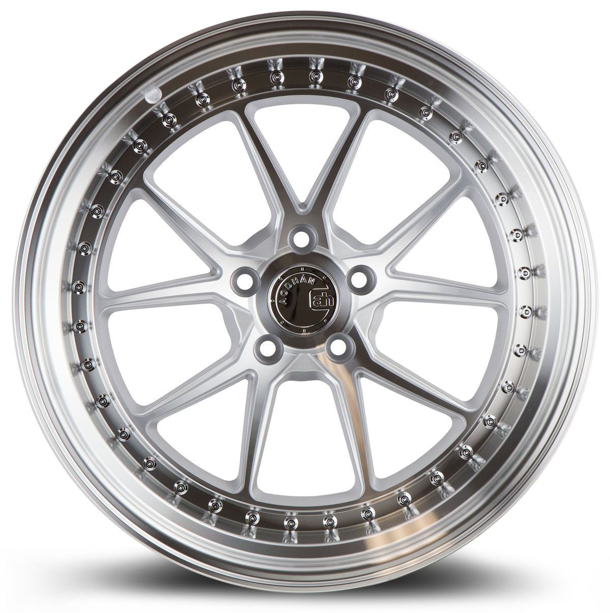 Aodhan DS08 Silver w/Machined Face 19x11 +15 5x114.3 73.1mm - Wheelwiz