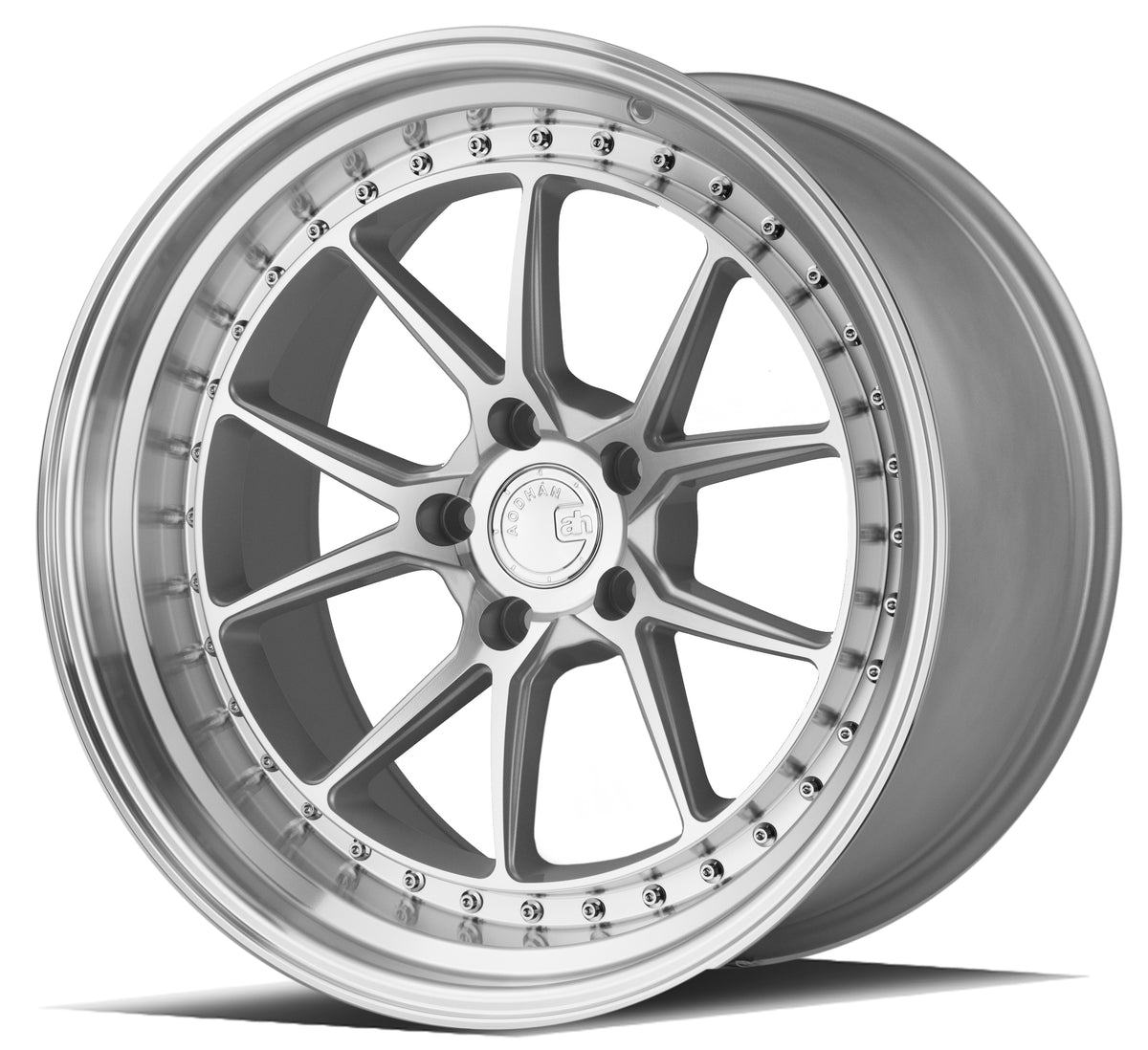 Aodhan DS08 Silver w/Machined Face 19x11 +15 5x114.3 73.1mm - Wheelwiz