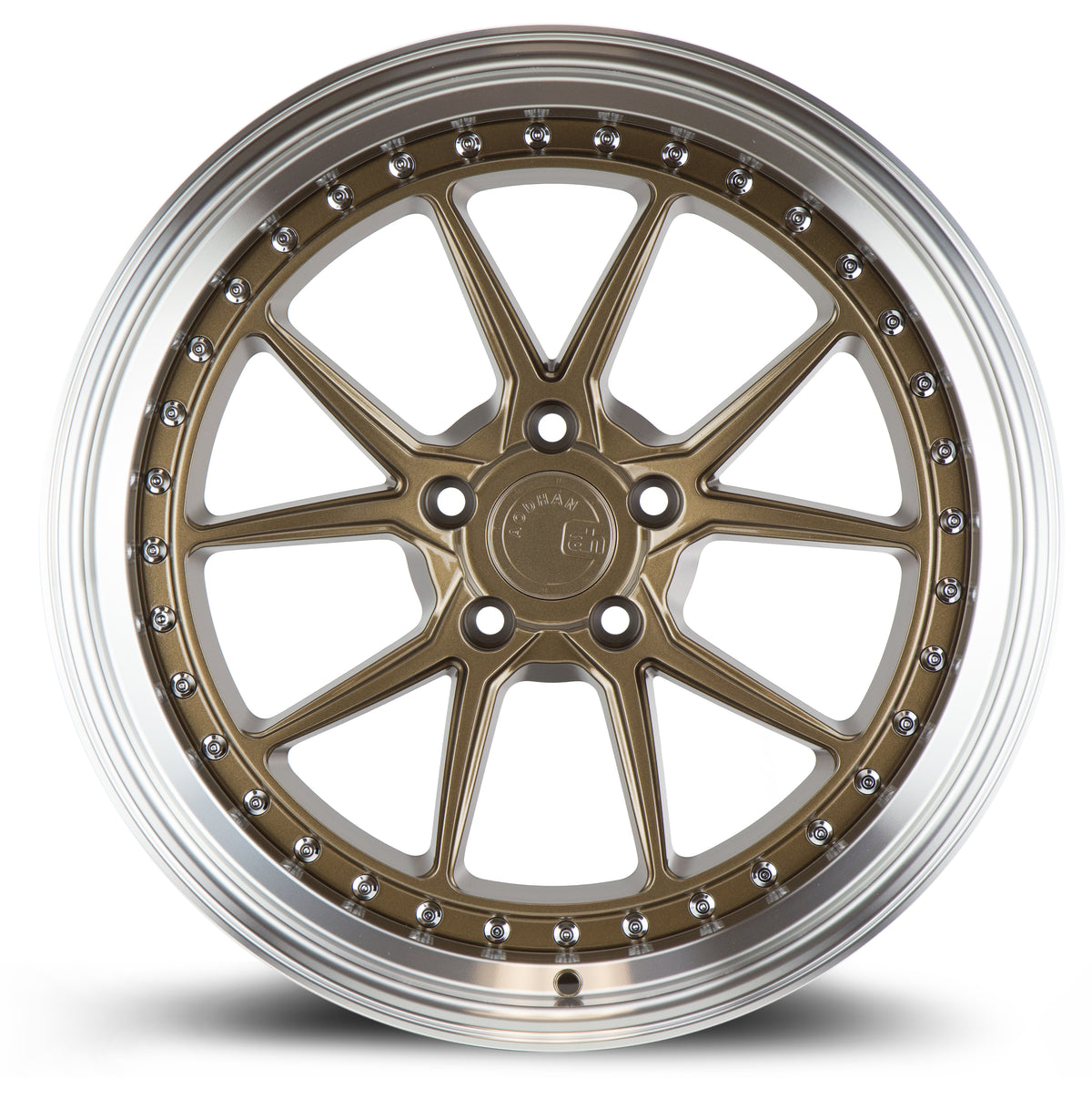 Aodhan DS08 Bronze w/Machined Lip 19x8.5 +35 5x120 72.6mm - Wheelwiz