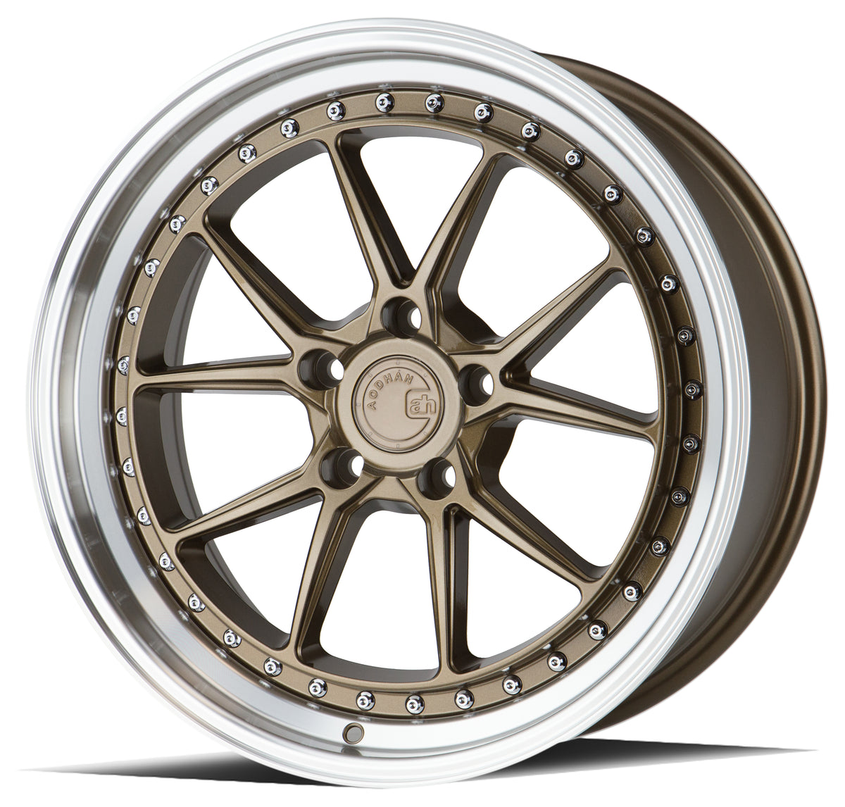 Aodhan DS08 Bronze w/Machined Lip 19x8.5 +35 5x120 72.6mm - Wheelwiz