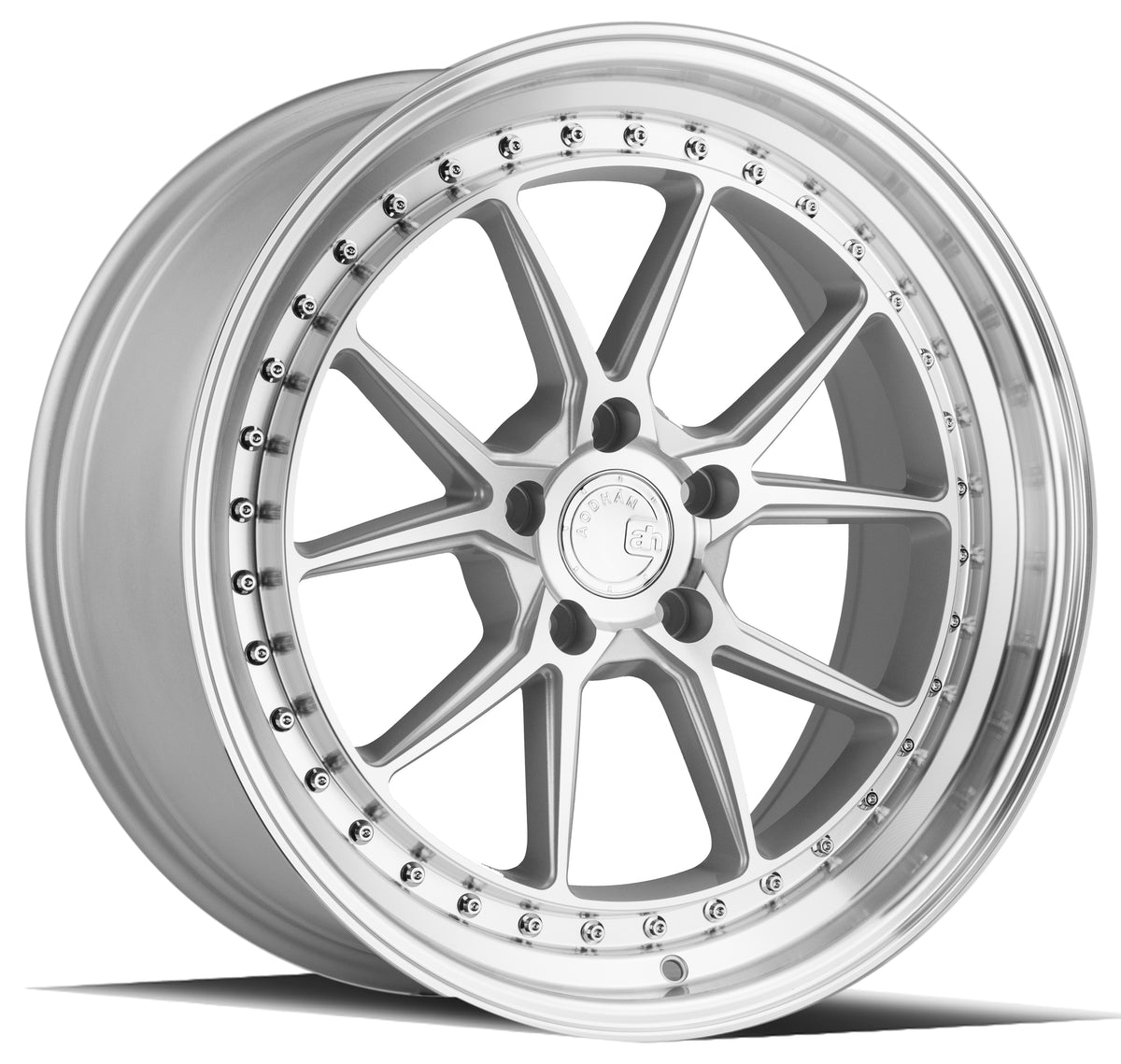 Aodhan DS08 Silver w/Machined Face 19x8.5 +35 5x114.3 73.1mm - Wheelwiz